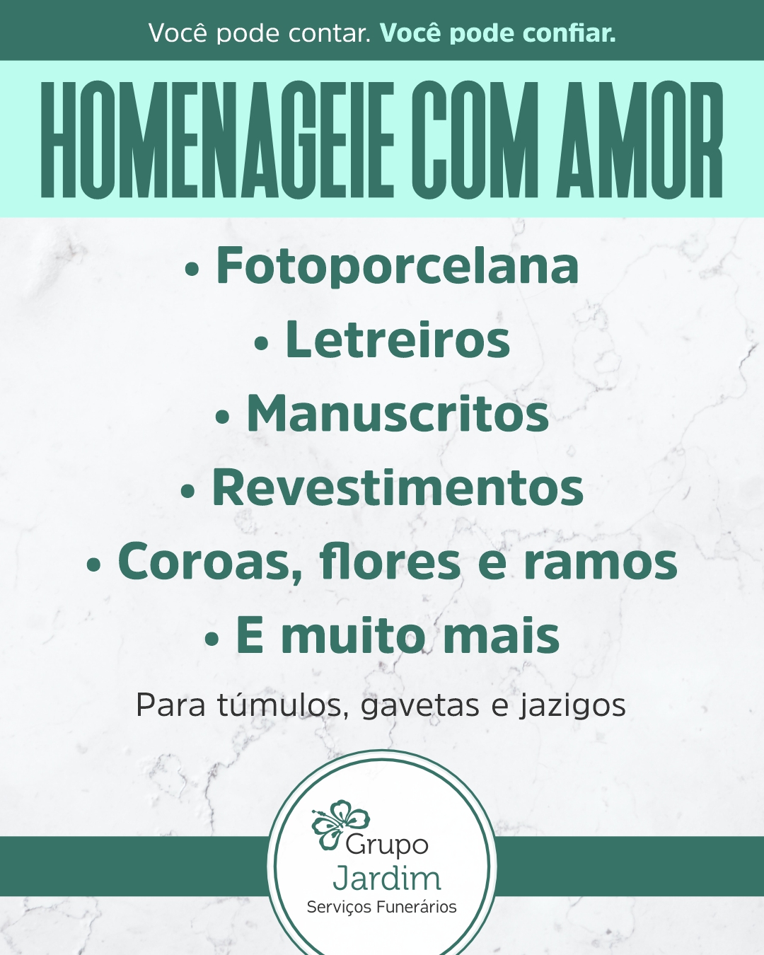 ✨ É com o coração voltado para o acolhimento e o respeito que a Funerária Jardim se dedica a ser o porto seguro das famílias de Camaquã e região. 🕊️ Nossa vocação vai além da prestação de serviços funerários; ela reside em proporcionar um ambiente de paz, conforto e dignidade nos momentos mais sensíveis da vida. 🌳 Com a maior e mais completa estrutura da região, investimos continuamente para que você encontre, em um só lugar, todo o suporte necessário para se concentrar no que realmente importa: celebrar e honrar a vida de quem partiu. 🌟

#FuneráriaJardim #Camaquã #Acolhimento #Dignidade #InfraestruturaCompleta

Grupo Jardim - Serviços Funerários
Você pode contar. Você pode confiar.
🕑 Atendimento 24 horas 👨‍👩‍👧‍👦 Assistência familiar 📍 Planos de Cremação 🙏🏻 Total apoio durante todo processo de luto
📞 51 3671.1468
🌐 www.funerariajardim.com.br
📧 funerariajardim@hotmail.com
🏢 R. Pinheiro Machado, 581
Filial:
📍 Rua Cristóvão Gomes de Andrade, 522 - Centro 🏢
🏥 Em frente ao Hospital Nossa Senhora Aparecida 🚑
🏙️ Camaquã - RS

Background: tohamina/Freepik