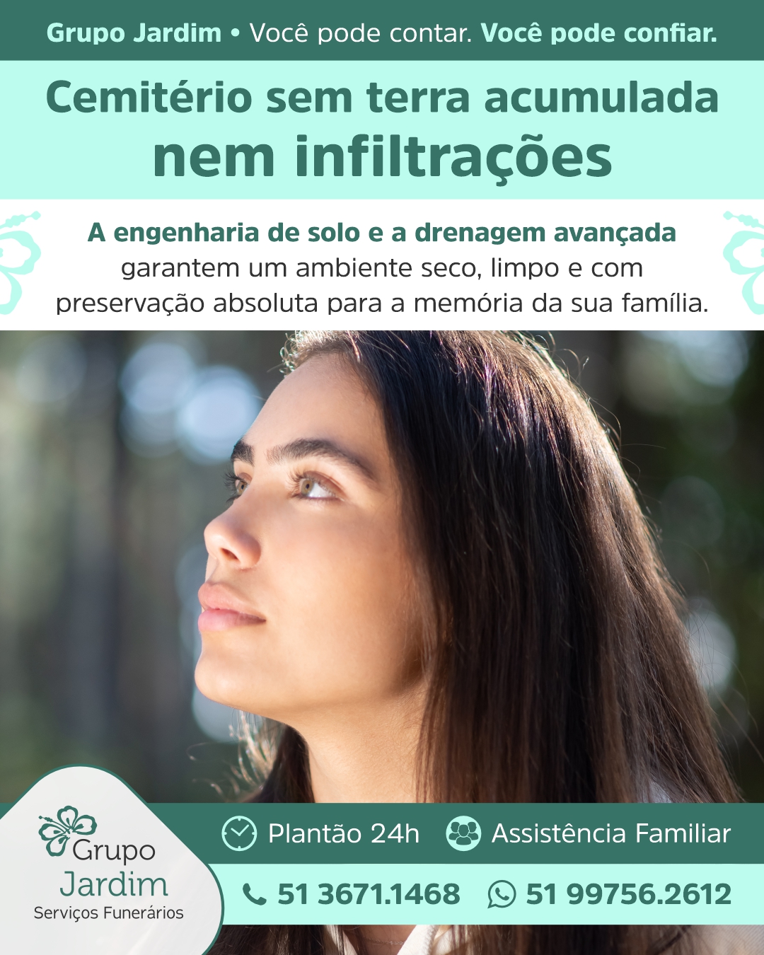 ⚙️ A engenharia de solo e as tecnologias avançadas de drenagem transformam o conceito de preservação, garantindo um ambiente totalmente seco, limpo e protegido das intempéries. Esse cuidado técnico evita infiltrações e o acúmulo de terra, mantendo a estrutura impecável para honrar a memória da sua família com a máxima dignidade e segurança.

🏛️ Investir em uma infraestrutura moderna é assegurar que o local de homenagem permaneça perfeitamente conservado ao longo do tempo. Essa atenção aos detalhes operacionais proporciona um espaço de paz, conforto visual e absoluta tranquilidade em cada visita, refletindo o respeito contínuo que a história da sua família merece.

#EngenhariaMemoria #PreservacaoEterna #InfraestruturaModerna #TranquilidadeFamiliar #CuidadoERespeito

Grupo Jardim - Serviços Funerários
Você pode contar. Você pode confiar.
🕑 Atendimento 24 horas 👨‍👩‍👧‍👦 Assistência familiar 📍 Planos de Cremação 🙏🏻 Total apoio durante todo processo de luto
📞 51 3671.1468
🌐 www.funerariajardim.com.br
📧 funerariajardim@hotmail.com
🏢 R. Pinheiro Machado, 581
Filial:
📍 Rua Cristóvão Gomes de Andrade, 522 - Centro 🏢
🏥 Em frente ao Hospital Nossa Senhora Aparecida 🚑
🏙️ Camaquã - RS

Foto: pch_vector /Magnific